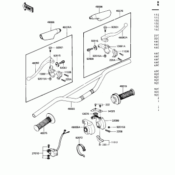 HANDLEBAR ('82 KDX250-B2)