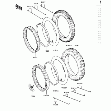 WHEELS/TIRES ('82 KDX250-B2)