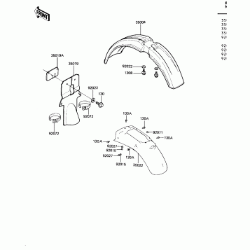 FENDERS ('82 KDX250-B2)
