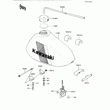 FUEL TANK ('82 KDX250-B2)
