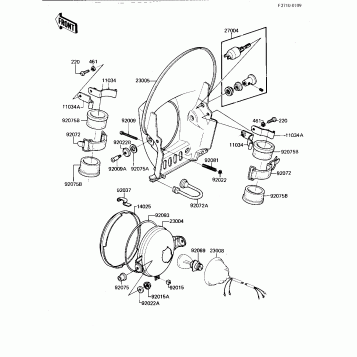 HEADLIGHT ('82 KDX250-B2)