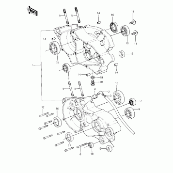 CRANKCASE ('81 KX80-C1)