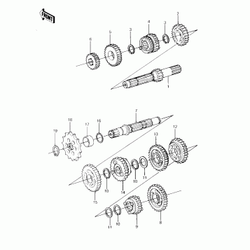TRANSMISSION ('81 KX80-C1)