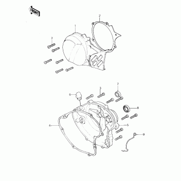 ENGINE COVERS ('81 KX80-C1)