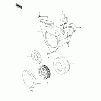 AIR CLEANER ('81 KX80-C1)