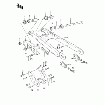 SWING ARM ('81 KX80-C1)