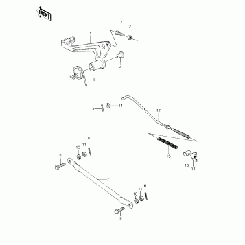 BRAKE PEDAL/TORQUE LINK ('81 KX80-C1)