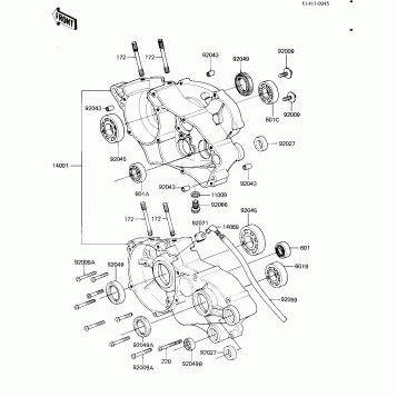 CRANKCASE ('82 KX80-C2)