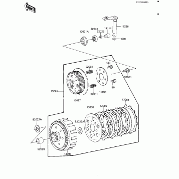CLUTCH ('82 KX80-C2)