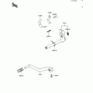 GEAR CHANGE MECHANISM ('82 KX80-C2)