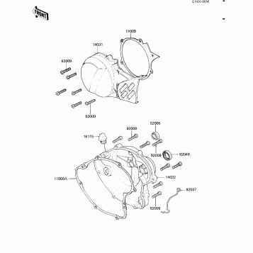 ENGINE COVERS ('82 KX80-C2)