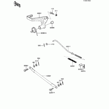 BRAKE PEDAL/TORQUE LINK ('82 KX80-C2)
