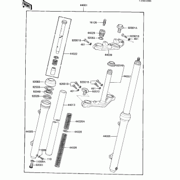 FRONT FORK (-F/NO.007513)