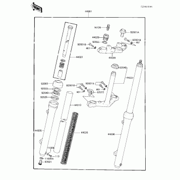 FRONT FORK (F/NO.007514-)