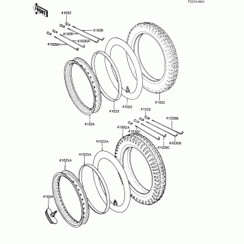 WHEELS/TIRES ('82 KX80-C2)