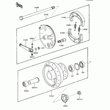 FRONT HUB/BRAKE ('82 KX80-C2)