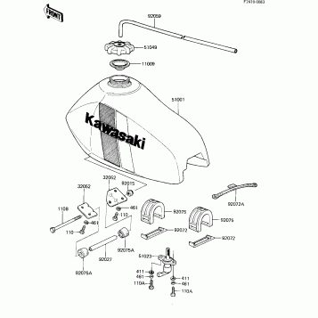 FUEL TANK ('82 KX80-C2)
