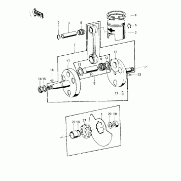 CRANKSHAFT/PISTON/ROTARY VALVE