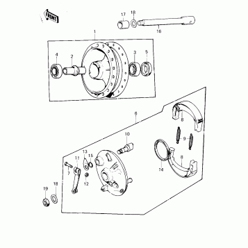 FRONT HUB/BRAKE