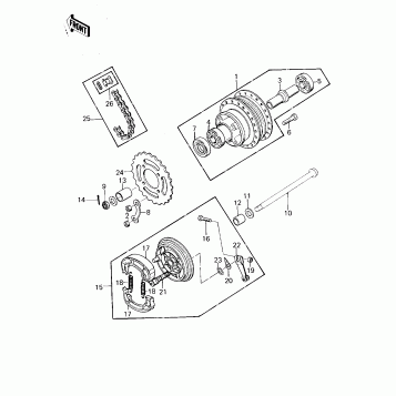 REAR HUB/BRAKE/CHAIN