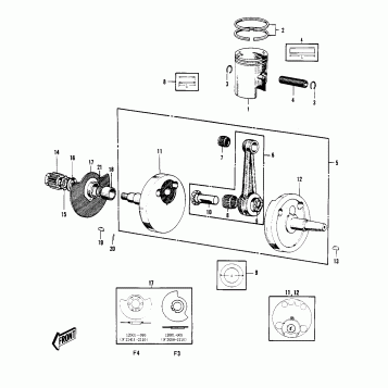 CRANKSHAFT/PISTON/ROTARY VALVE