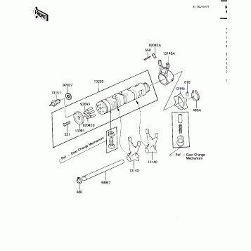 GEAR CHANGE DRUM & FORKS
