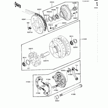 REAR HUB/BRAKE/CHAIN