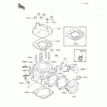 CYLINDER HEAD/CYLINDER/REED VALVE