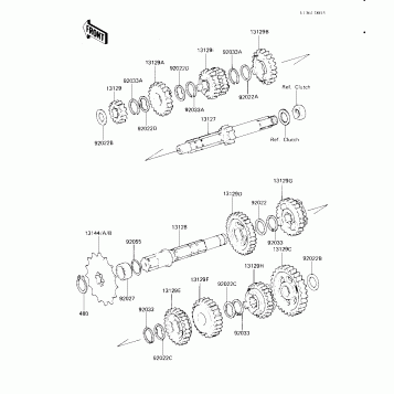 TRANSMISSION (KX125-B1)