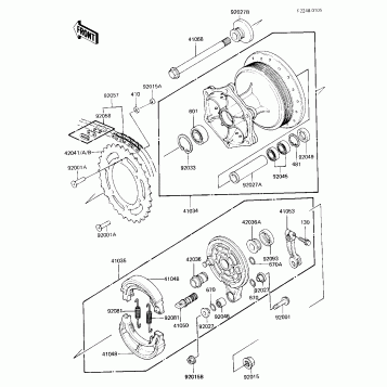 REAR HUB/BRAKE/CHAIN (KX125-B2)