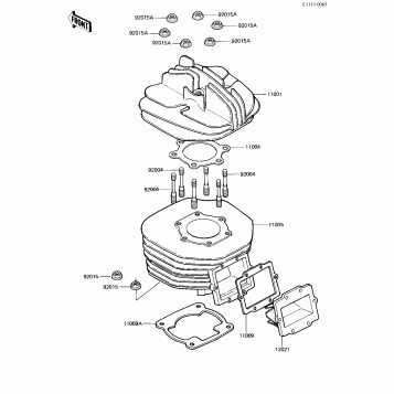 CYLINDER HEAD/CYLINDER/REED VALVE