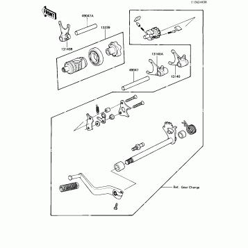 GEAR CHANGE DRUM & FORKS