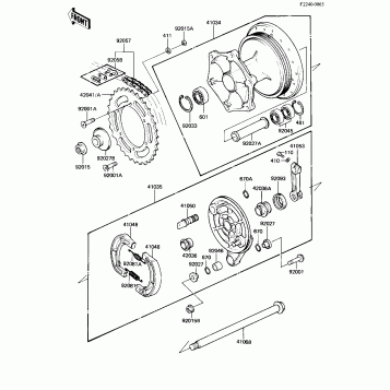 REAR HUB/BRAKE/CHAIN