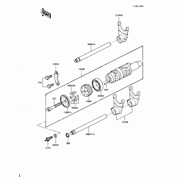 GEAR CHANGE DRUM & FORKS