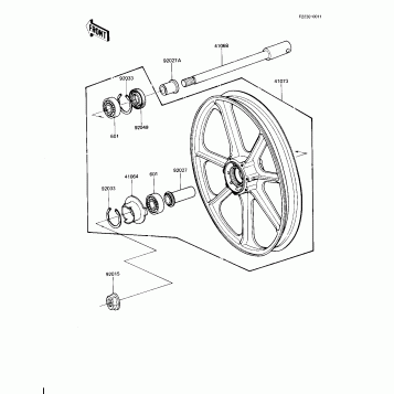 FRONT WHEEL/HUB (KZ1100-D1)