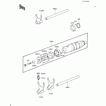 GEAR CHANGE DRUM & FORKS