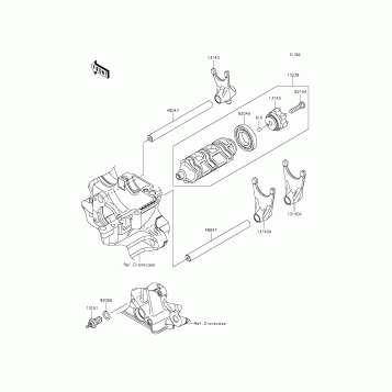 Gear Change Drum/Shift Fork(s)