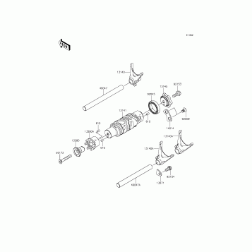 Gear Change Drum/Shift Fork(s)