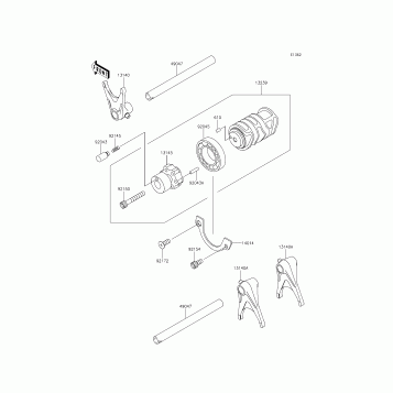 Gear Change Drum/Shift Fork(s)