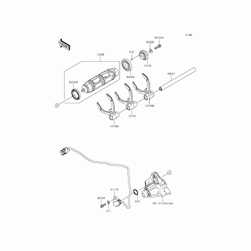 Gear Change Drum/Shift Fork(s)