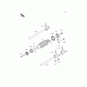 Gear Change Drum/Shift Fork(s)