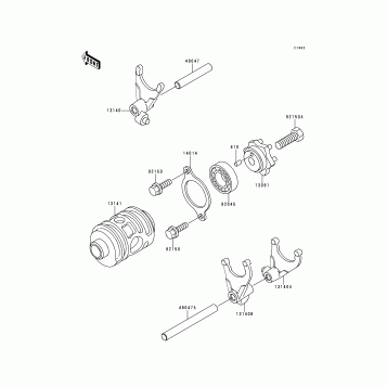 Gear Change Drum/Shift Fork(s)