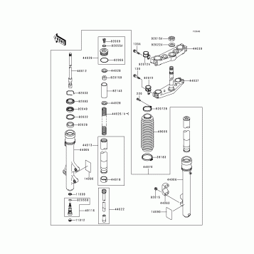 Front Fork(KDX200-H1-H3)