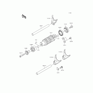Gear Change Drum/Shift Fork(s)