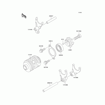 Gear Change Drum/Shift Fork(s)