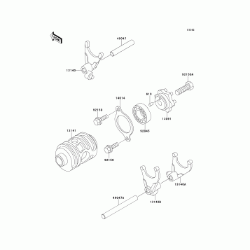 Gear Change Drum/Shift Fork(s)