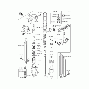Front Fork@(KDX250-D2/D3/D4)