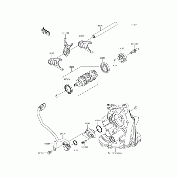 Gear Change Drum/Shift Fork(s)