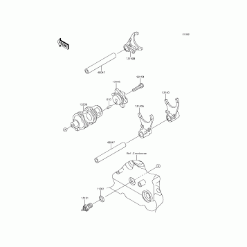 Gear Change Drum/Shift Fork(s)