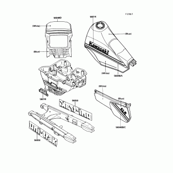 Decal(Blue/White)(KL250-D7)